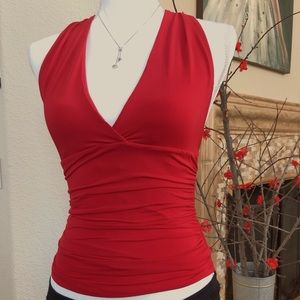 BCBG MaxAzria Sexy Red halter top